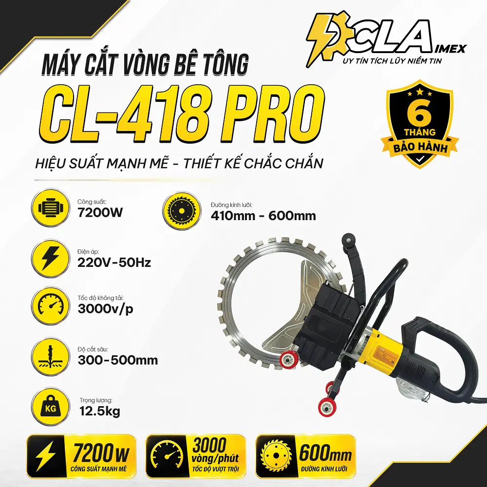 MÁY CẮT VÒNG BÊ TÔNG CL-418 PRO