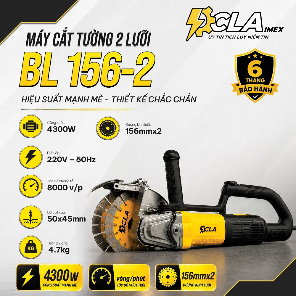 MÁY CẮT TƯỜNG 2 LƯỠI BL 156-2