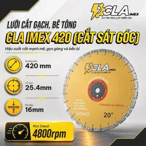 Alternative view of Lưỡi cắt gạch, bê tông CALIMEX 420 (cắt sát góc)