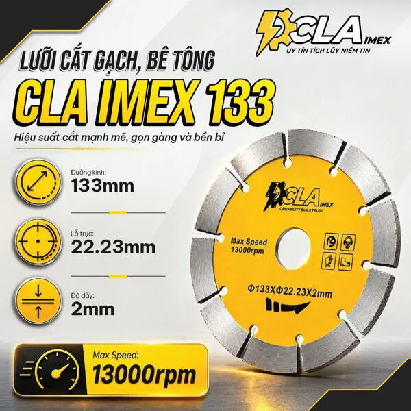 Lưỡi cắt gạch, bê tông CLAIMEX 133