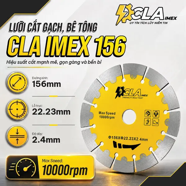 Lưỡi cắt gạch, bê tông CLAIMEX 156